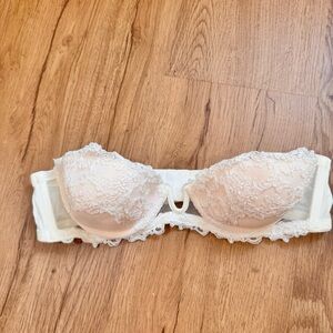 LA PERLA BRIDAL SET 32C Bustier Strapless Lace Bridal Bra AND Panties SET